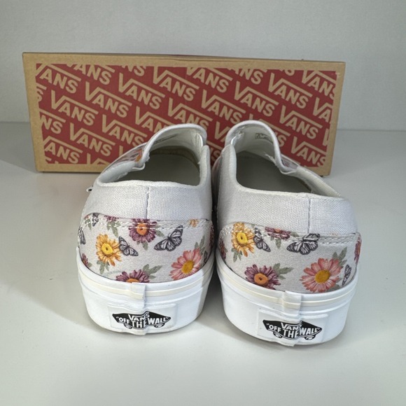 Vans Asher Butterfly Floral Blanc De Women's 6.5 New w Box - Picture 6 of 6